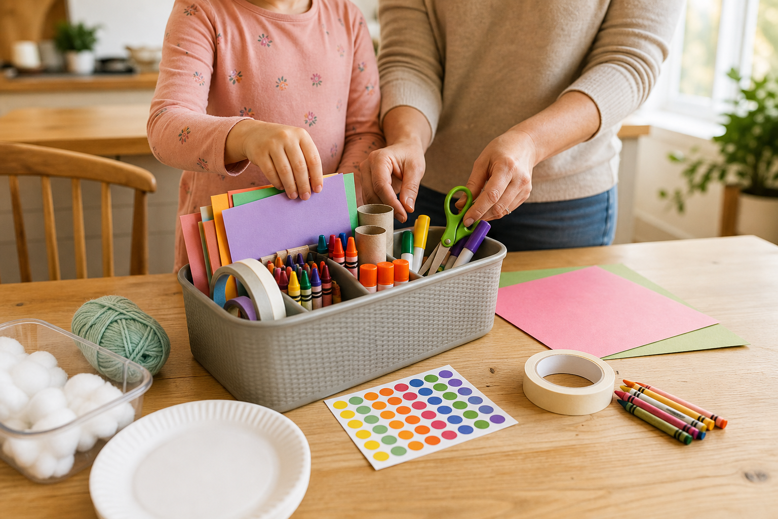 What to Keep in a Basic Kids Craft Supply Bin